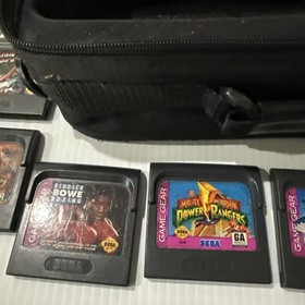 Sega Game Gear Handheld Portable Console/System w Bag 13 Games Powers On
