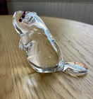 Steuben Glass Beaver Vertical Figurine Garnet Eyes 4" 8360 Lloyd Atkins 1977