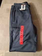 Men's Fleece Lined Slim Fit Casual Tech Jogger Sweatpant Zipper Pocket,Size,M