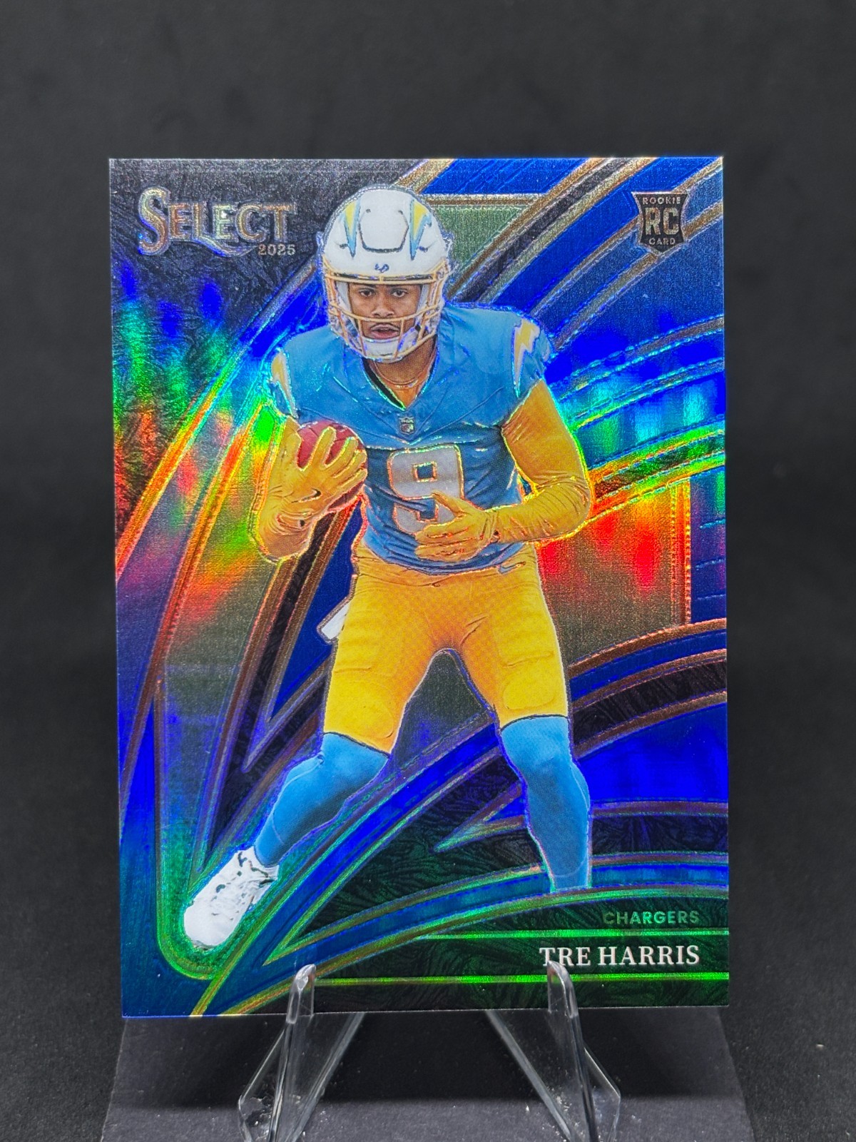 Tre Harris 2025 Panini Select - Club Level - Blue Prizm /99 #201 Chargers Rookie