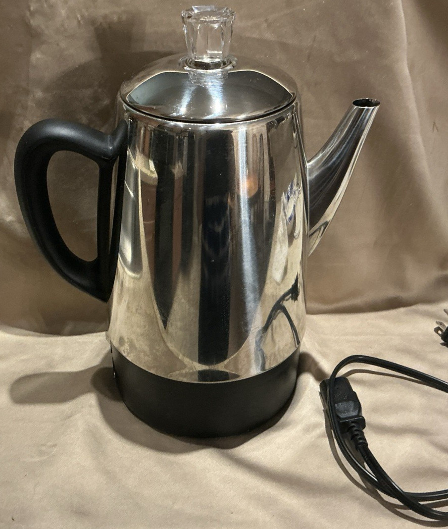 Moss & Stone Percolator Coffee Pot Electric 8/10 Cup Stainless Steel