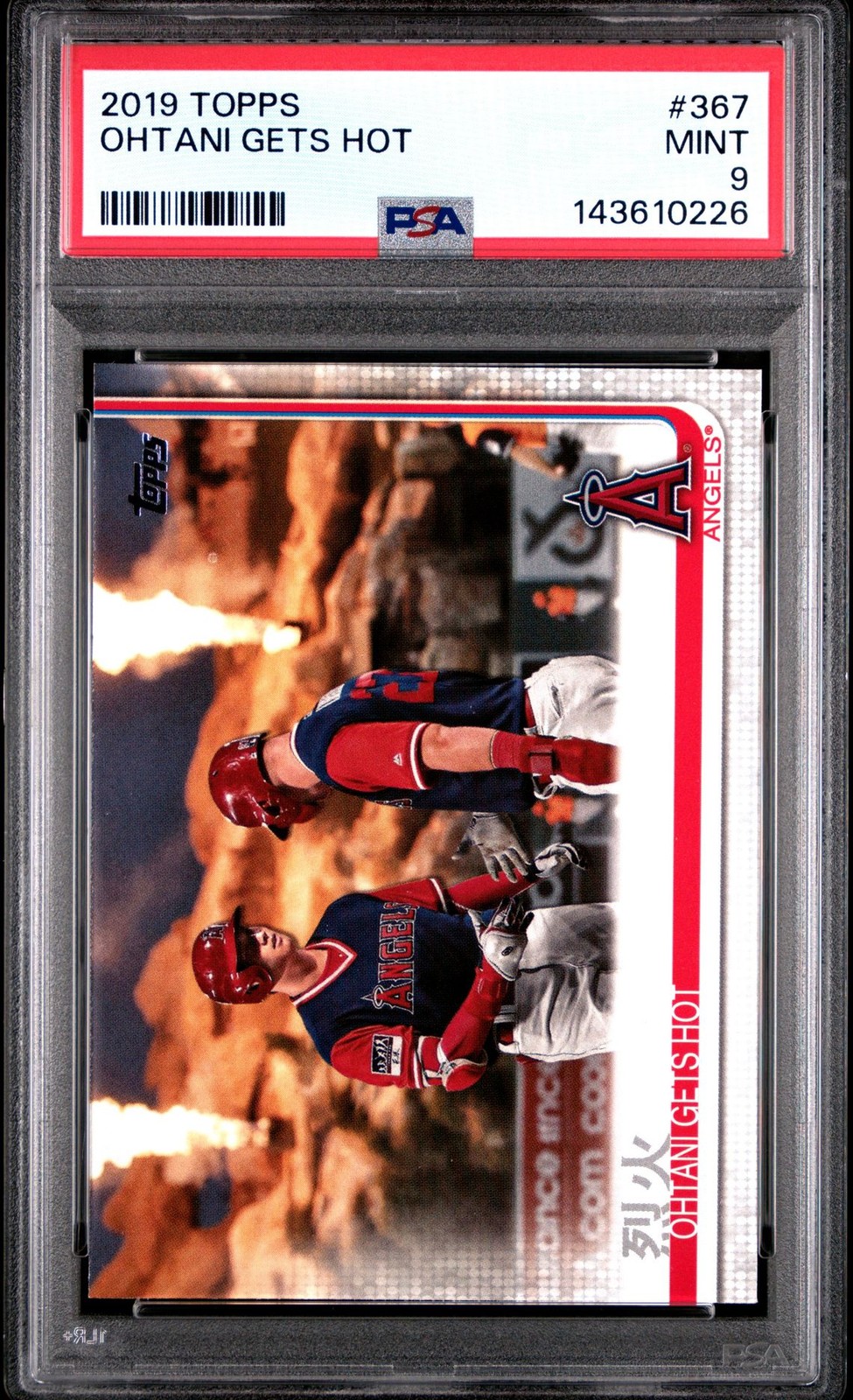 2019 Topps OHTANI GETS HOT #367 PSA 9 MINT view 7