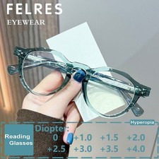 Men Women Oval Blue Light Blocking Reading Glasses Clear Lens Readers Glasses