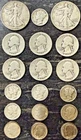 $3.50 FV all 90% Silver: 2 Walking Liberty Half Dollars, 6 Quarters and 10 Dimes