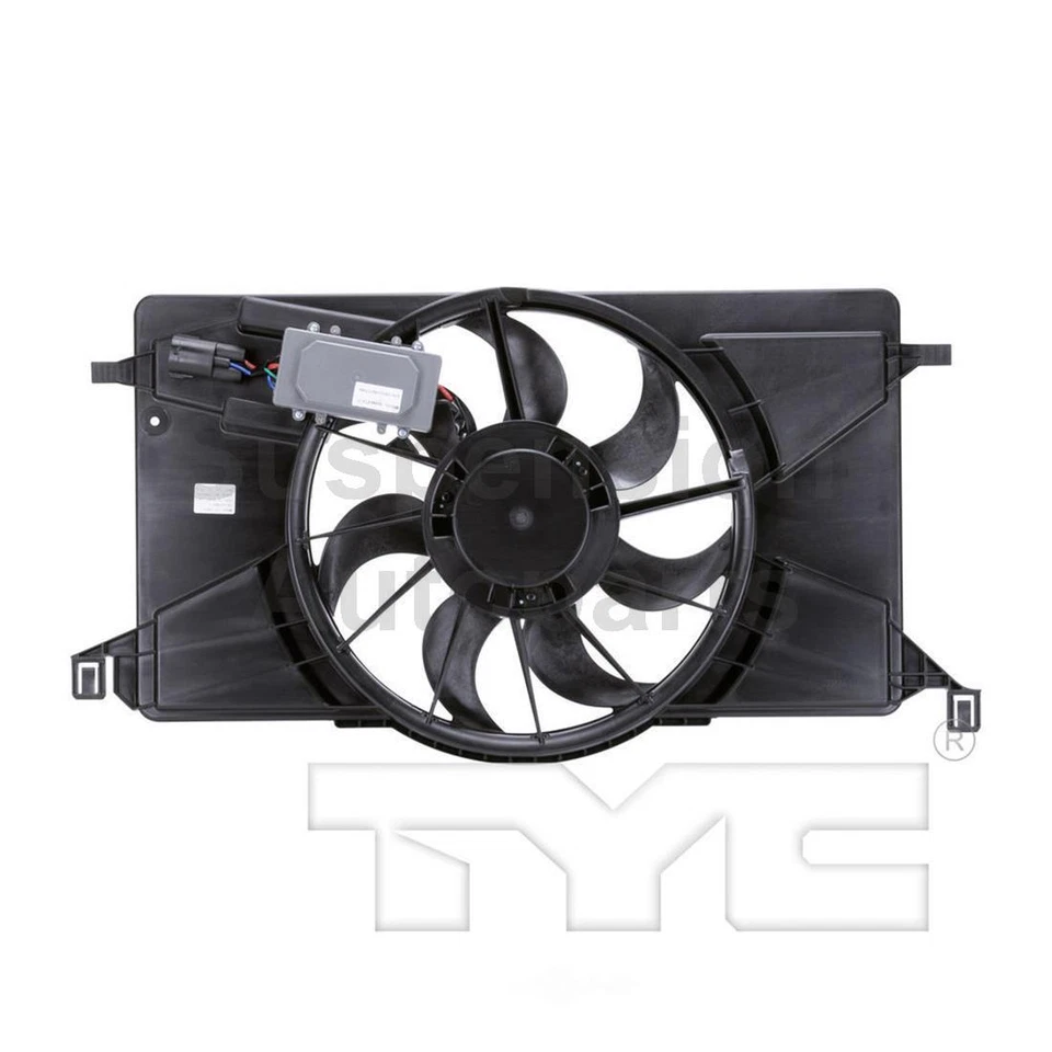 Ventilador de radiador y condensador doble TYC para Ford Focus_SU 2012 2013 2014 2015 2016 Foto 2 de 3