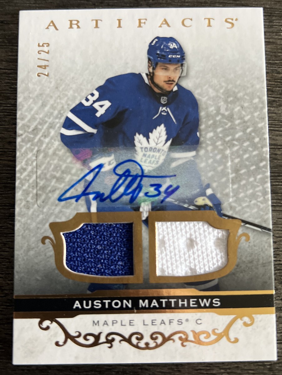 2003 UD AUTHENTICS T of T TT―HW 2021-22 UD Artifacts Auston Matthews Dual Jersey Auto /25 SP