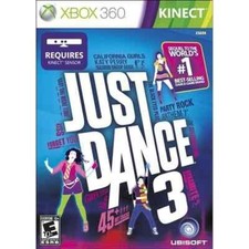 JUST DANCE 3 (XBOX 360) DISC + CVR ART + MANUAL - NO CASE - VERY GOOD