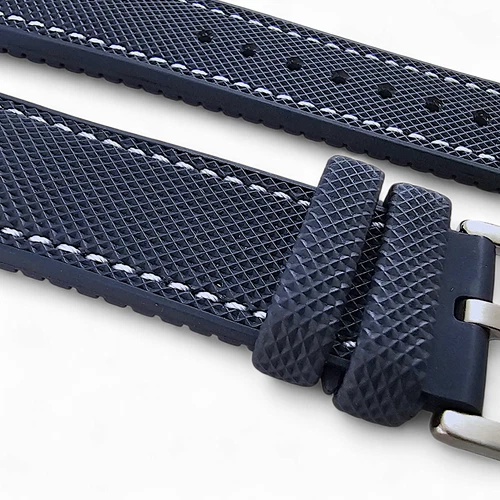 Elite Hybrid FKM Rubber Sailcloth Divers Watch Strap Band Two Piece 20 21 22 mm - Picture 70 of 94