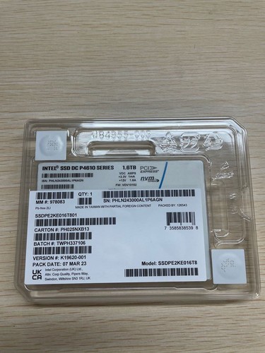 Intel SSDPE2KE016T8 1.6TB INTEL DC P4610 SFF 2.5" TLC NVME U.2 Solid State Drive - Picture 2 of 5