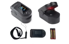 Pulse Oximeter Fingertip Pulse Blood Oxygen Saturation Monitor Black-Oximeter