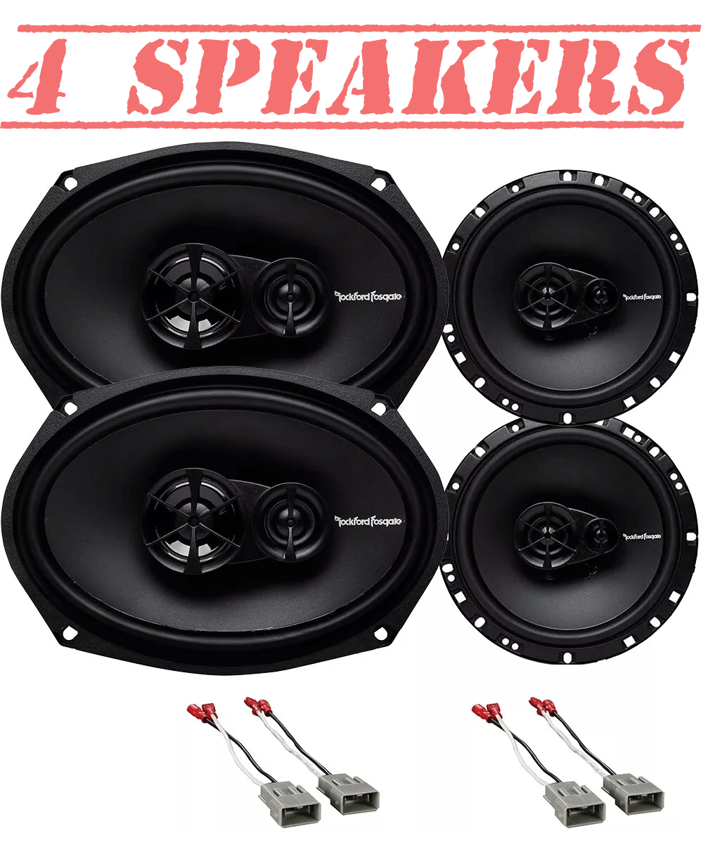 Rockford Fosgate Prime 6.5 Front | 6x9 Rear Speakers for 1998-2007