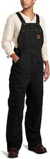 NWT Carhartt Men's Quilt Lined Sandstone Bib Overall Black 150 50x30 R27 II188