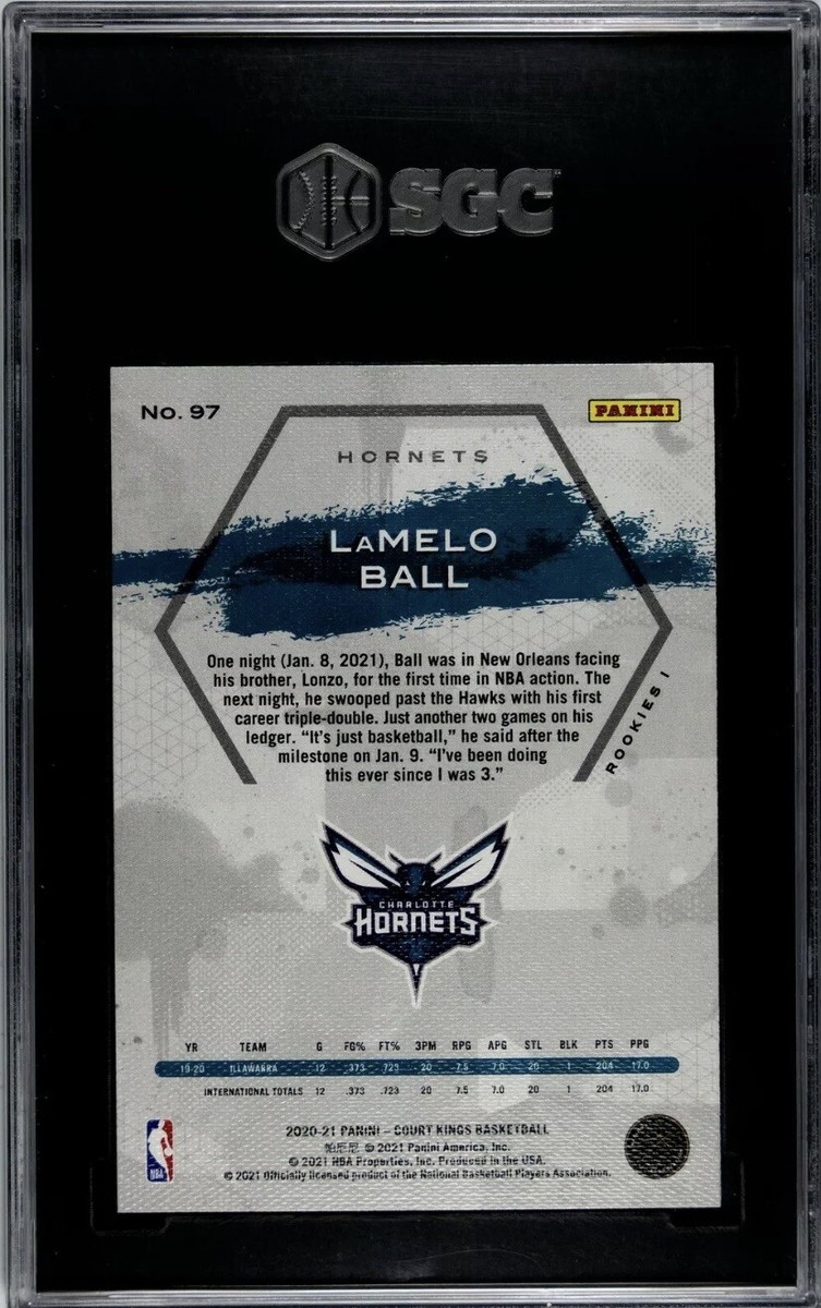 Lamelo Ball 2020-21 Panini Court Kings Rookie RC Hornets #97