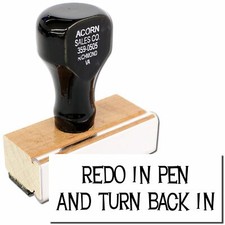 Redo In Pencil And Turn Back In Rubber Stamp Teacher Classroom Stamp