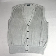 Descente Silk Golf Sweater Vest Mens XL Knit V-Neck 5 Button Buick Invitational