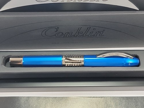 ✍Conklin Nozac Classic 125th Anniversary Tintenroller blau/chrombesatz CK12518 - Bild 2 von 9