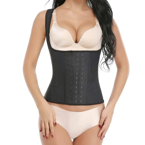 Corsetto Allenatore Vita 100% Lattice Cincher Fajas Colombianas Riduttore Body Shaper - Foto 4 di 34