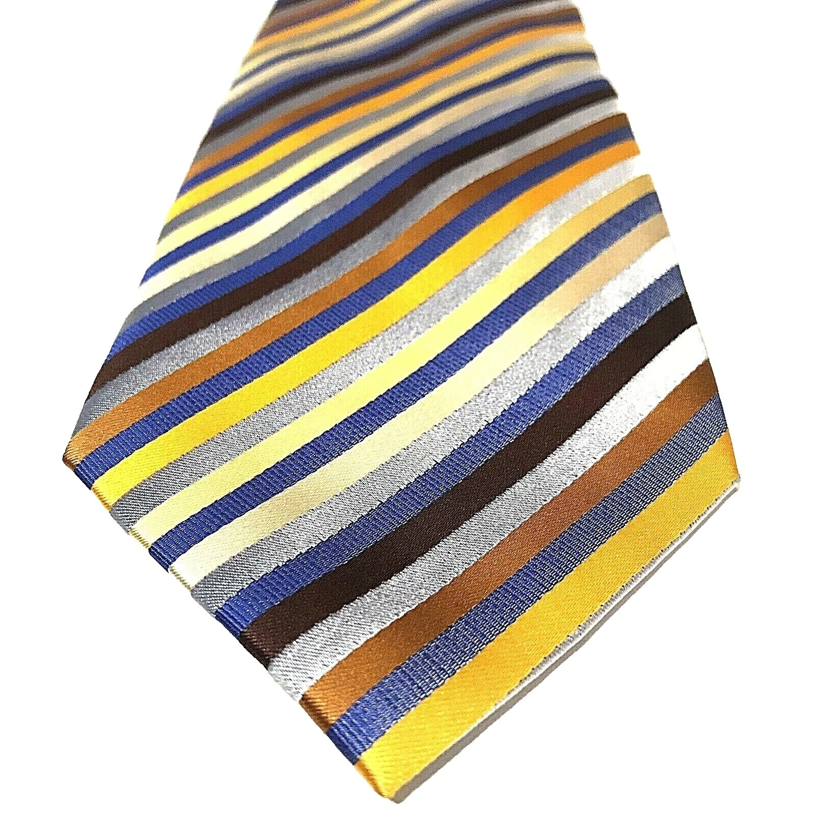 透气条纹男士领带