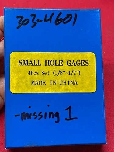 Shars 303-4601 Small Hole Gage Set - 4 pcs. (MISSING 1 gage)