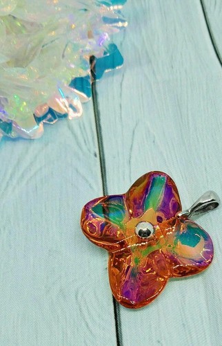 Baccarat pendant Hortensia Silver 925 Irise rainbow F/S from Japan - Picture 5 of 14