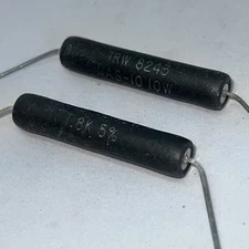 TRW 1800  Ohm 10 Watt 5% Tolerance wire wound resistors  NAS-10 10W New Qty of 2