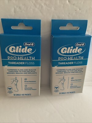 Threader Floss, 30-Count Boxes of Single-Use Packets (Pack of 2) Original
