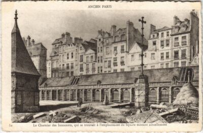 Alte Postkarte PARIS Charnier des Innocents (283193)