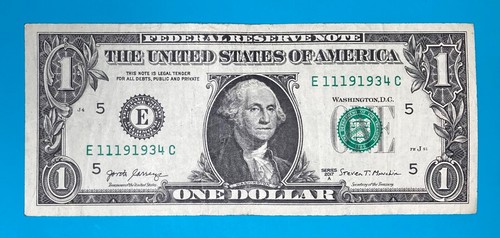 November 19, 1934 (E 11191934 C) BIRTHDAY Note $1 One Dollar Bill - Picture 2 of 4
