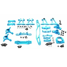 Aluminum Alloy Upgrade For 1/10 Tamiya TT02 RC Car Blue Full Set DIY Spare Parts