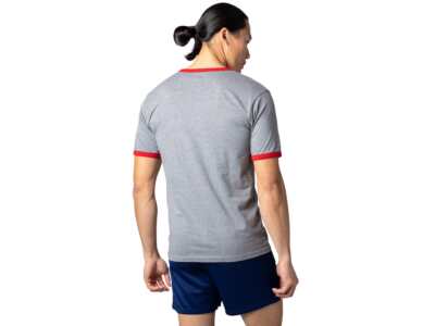 BADBLOOD ♥ Vintage Club Jersey Ringer T-Shirt/追跡付 Classic Ringer T-Shirt - Gray/Red | eBay