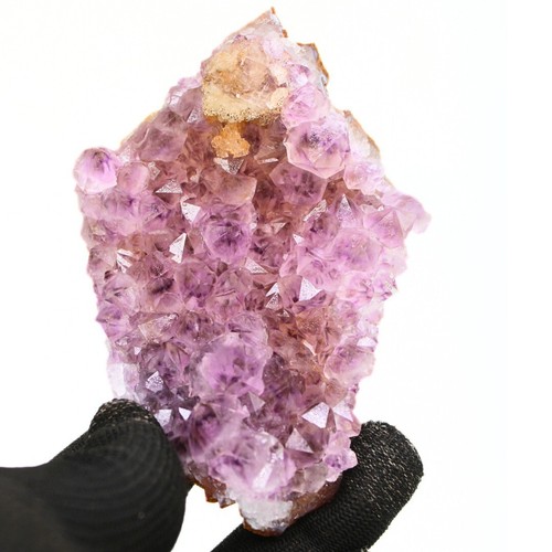 148 Gram Natural Amethyst Geode Quartz Cluster Crystal w/ Calcite Stone Specimen - Picture 9 of 9