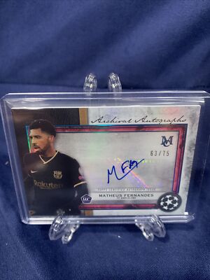 2020-21 MATHEUS FERNANDES Topps Museum Collection UEFA Archival AUTO 63/75