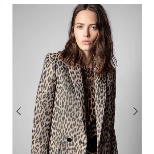NEW Banana Republic Women Elegant Jacquard Black Leopard Single Button Blazer 10