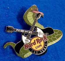 LAS VEGAS GREEN COBRA SNAKE & CROSSED RICKENBACKER GUITARS Hard Rock Cafe PIN