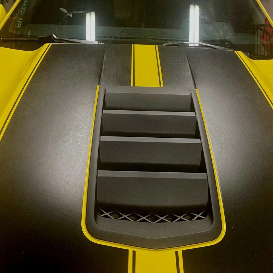 Hood Scoop Vents Grille Matt Black for 2014-2015 Chevrolet Camaro # 22828242 Foto 4 de 4