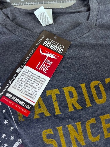 Nine Line Apparel Women's  "Patriot Since 1776" T-Shirt XL Navy Blue - Picture 3 of 7