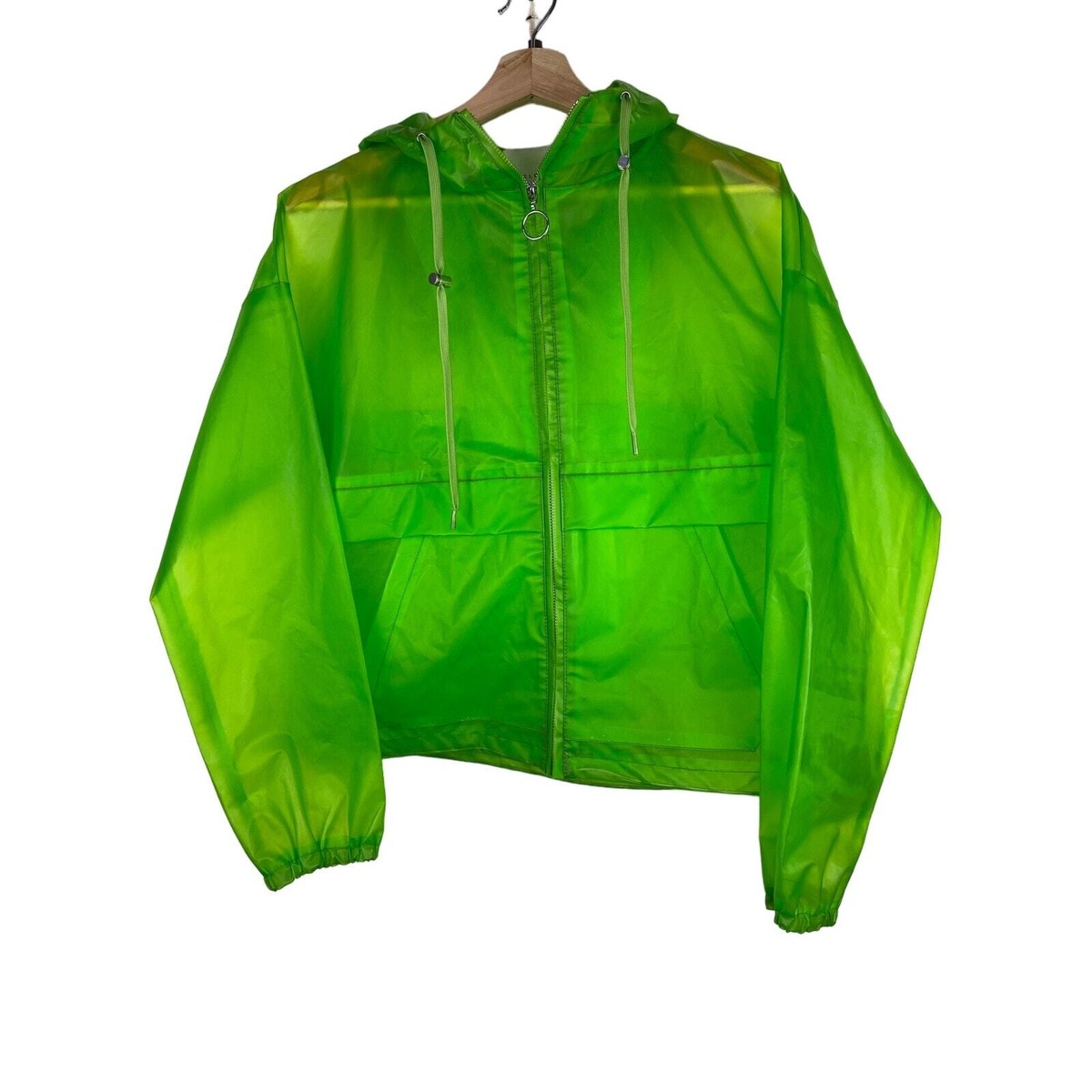 Anthropologie Elodie Women's XS Green Boxy Full Zip Hooded Anthropologie Elodie Women's XS Green Boxy Full Zip Hooded