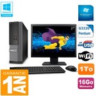 PC DELL 3020 SFF Bildschirm 27 " Intel G3220 RAM 16Go Scheibe 1 Zu Wifi W7
