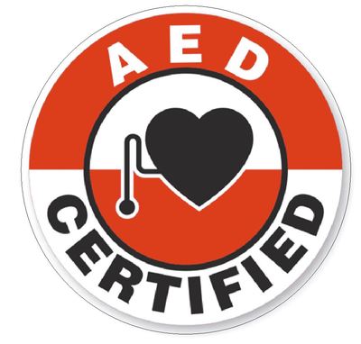 AED Certified Hard Hat Decal Hard Hat Sticker Helmet Safety Label H53