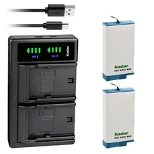LTD2 Charger & 2 battery for GoPro MAX 360 Waterproof Action Camera