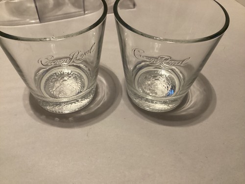 Crown Royal On The Rocks Whisky Vetro Trasparente Logo in rilievo Set di 4 - Foto 6 di 20