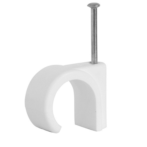 Weiß/schwarz Kunststoff Kabelclips + Befestigungsnägel für Runddraht, Arctic Flex etc - Bild 9 von 11