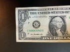2013 $1 DOLLAR BILL G93643342G (GG) overink on the serial# — photo 3