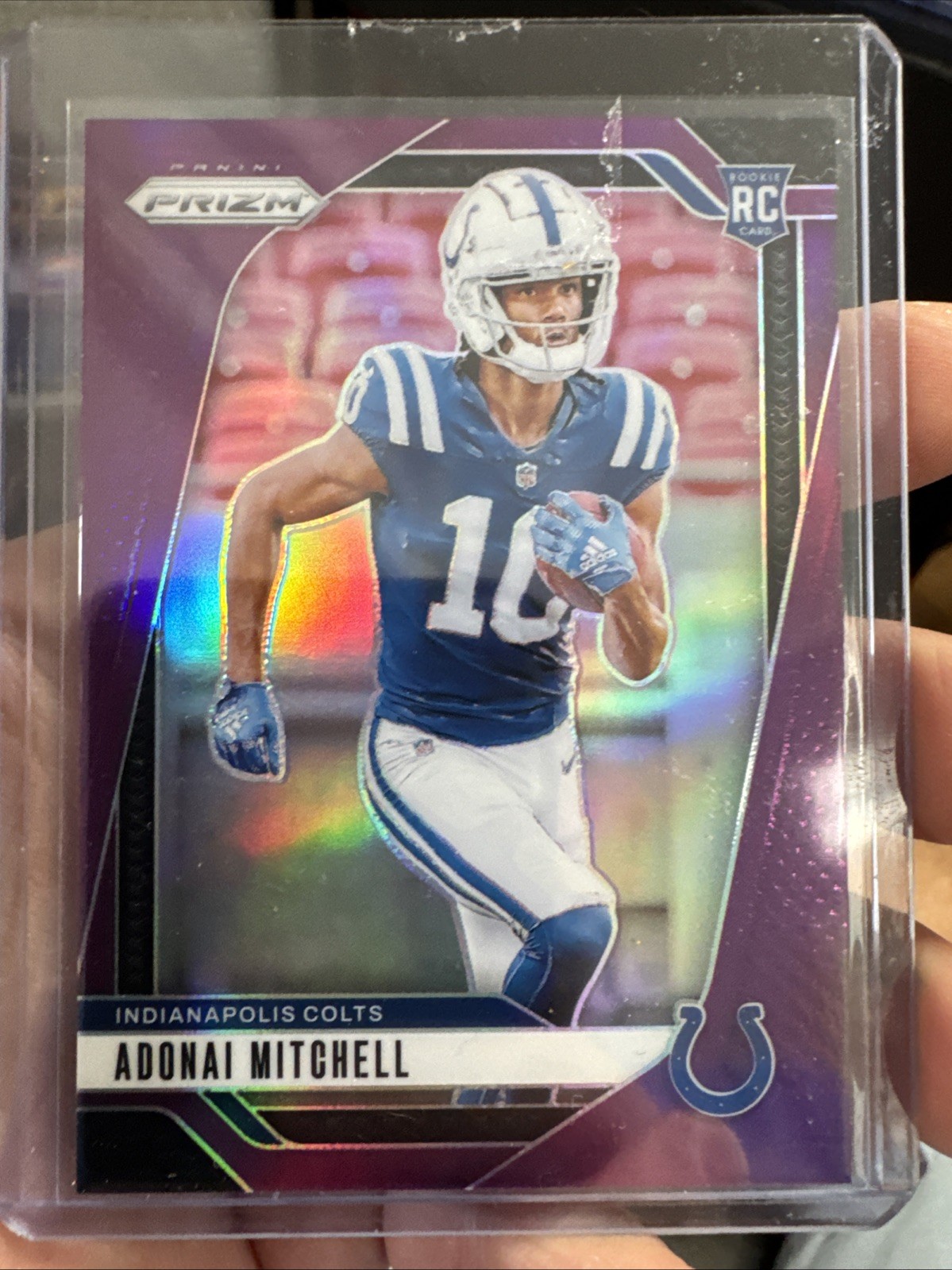 2024 Panini Prizm - Rookies Adonai Mitchell #303 Purple Prizm /125 (RC)