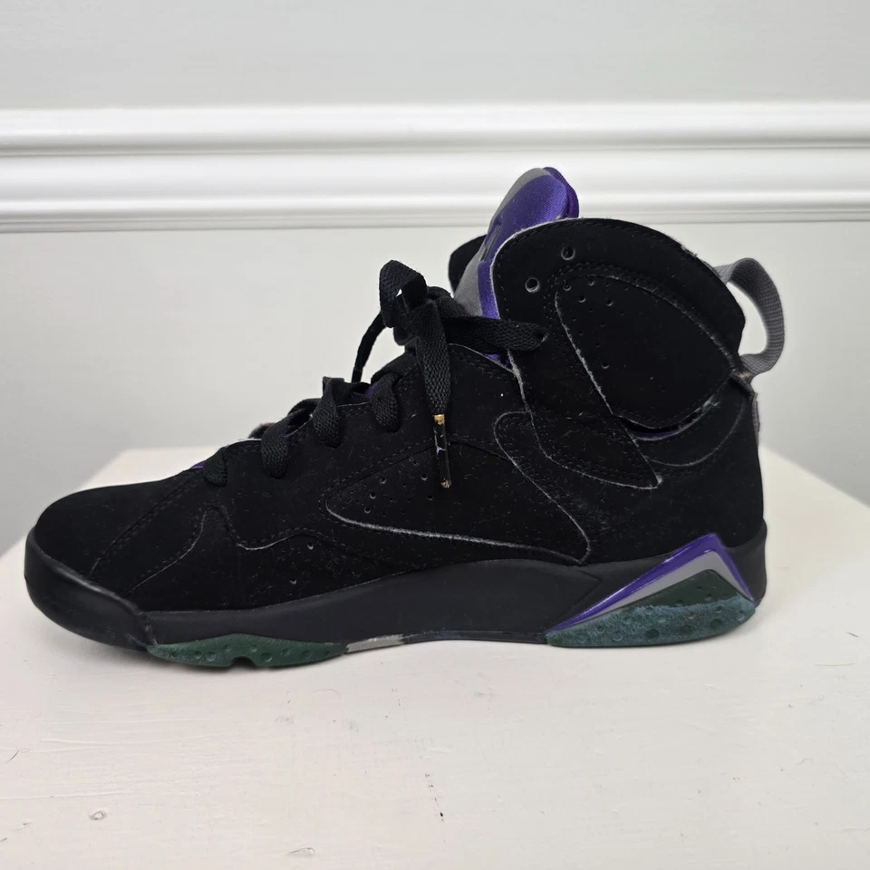 Nike Air Jordan 7 Retro Ray Allen PE GC 304774-053 Black Purple Size 7Y Youth GS - Image 2 of 4