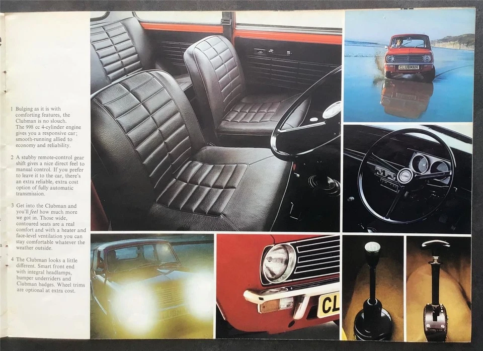 MINI Car Range Sales Brochure 1974 #3040  850 1000 Clubman ESTATE 1275GT - Image 4 of 4