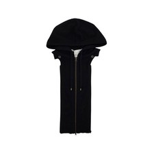 VERONICA BEARD Cashmere Blend Hoodie Dickey in Black