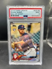 2018 Topps Update Ball at Waist SHANE BIEBER Rookie RC Baseball Card PSA 9 Mint. rookie card picture