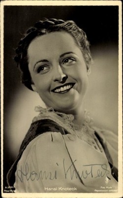 Postcard actress Hansi Knoteck, portrait, Ross Verlag a 5095 1,... - 10885840