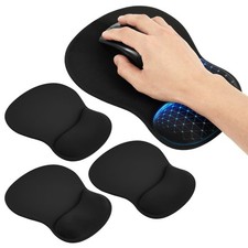 Ergonomic Mouse Pad with Gel Wrist Rest 4 Pack, Smooth Wrist Support Surface,...